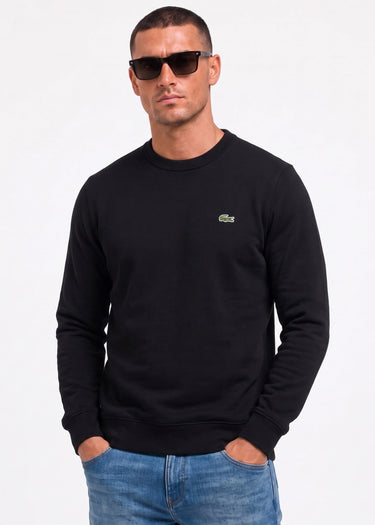 Lacoste Truien Regular fit crew neck sweater - black