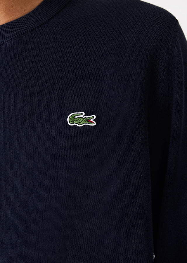Lacoste Pullover Regular fit crew neck sweater - navy blue
