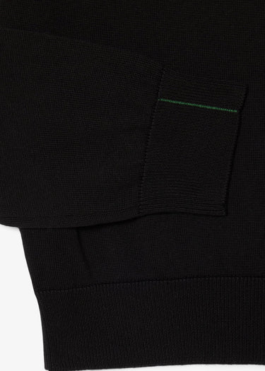 Lacoste Truien Regular fit high zipped neck sweater - black