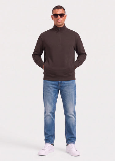 Hugo Boss Pullover Ze smallzip - brown