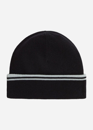 Fred Perry Mutsen Twin tipped merino wool beanie - navy silver blue silver blue