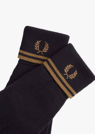 Fred Perry Handschoenen Twin tipped merino wool gloves - black shaded stone shaded stone