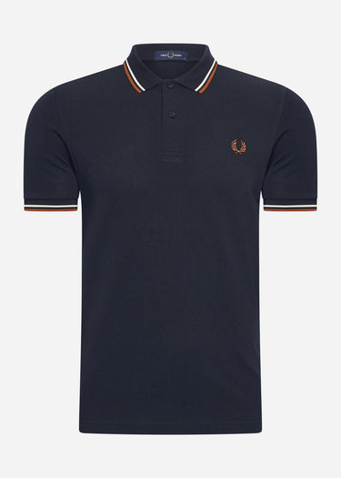 Fred Perry Polo's Twin tipped fred perry shirt - navy ecru ntflak