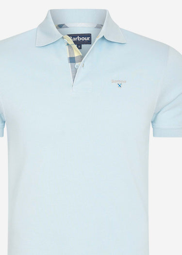 Barbour Polo's Tartan pique polo - niagra mist