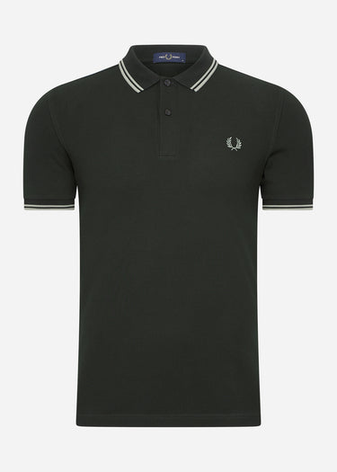 Fred Perry Polo's Twin tipped fred perry shirt - night green seagrass