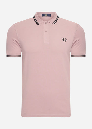 Fred Perry Polo's Twin tipped fred perry shirt - dusty rs pink black