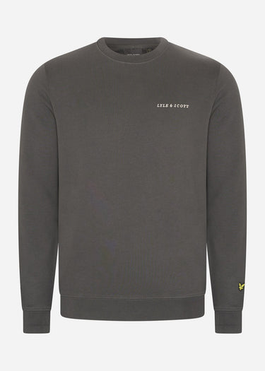 Lyle & Scott Truien Embroidered crew neck sweatshirt - gunmetal cove