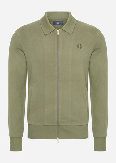 Fred Perry Vesten Zip through sweatshirt - laurel wreath green