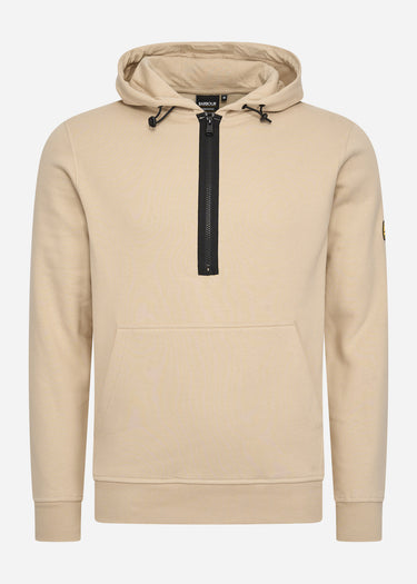 Barbour International Hoodies Badge half zip hoodie - lt stone