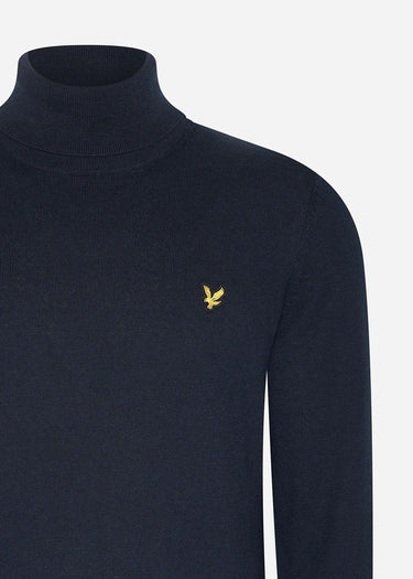 Lyle & Scott Truien Cotton merino turtleneck jumper - dark navy
