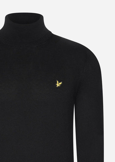 Lyle & Scott Truien Cotton merino turtleneck jumper - jet black