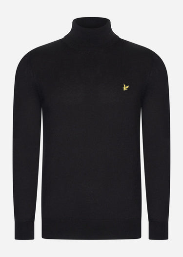 Lyle & Scott Truien Cotton merino turtleneck jumper - jet black