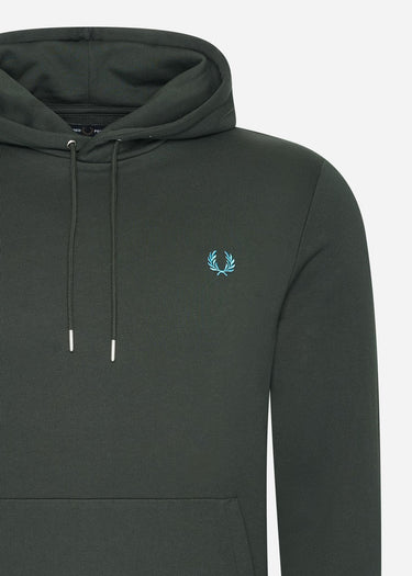 Fred Perry Hoodies Tipped hooded sweatshirt - night green runaway bay ocean
