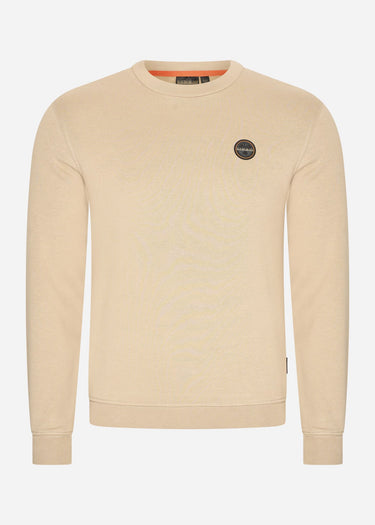 Napapijri Truien Badge crewneck sweater - beige rocky