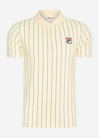 Fila Polo's Luckenwalde polo shirt - antique white aventurine striped