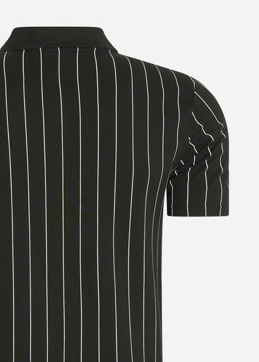 Fila Polo's Luckenwalde polo shirt - black bright white striped