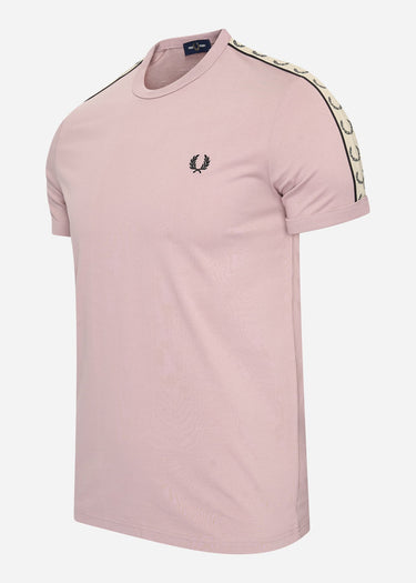 Fred Perry T-shirts Contrast tape ringer t-shirt - dusty rs pink black