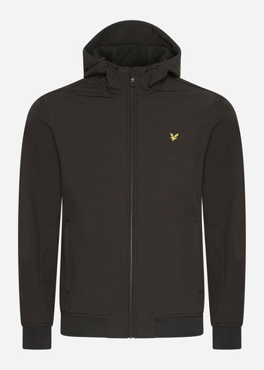 Lyle & Scott Jassen Fleece back softshell jacket - jet black