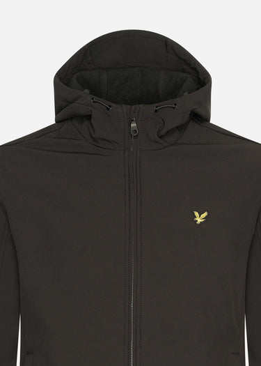 Lyle & Scott Jassen Fleece back softshell jacket - jet black