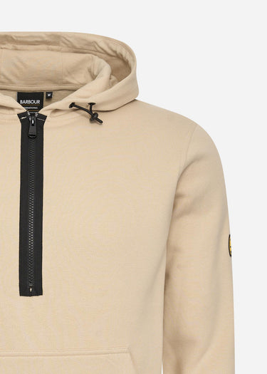 Barbour International Hoodies Badge half zip hoodie - lt stone