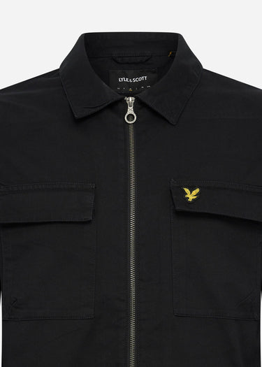Lyle & Scott Overshirts Cotton twill overshirt - jet black