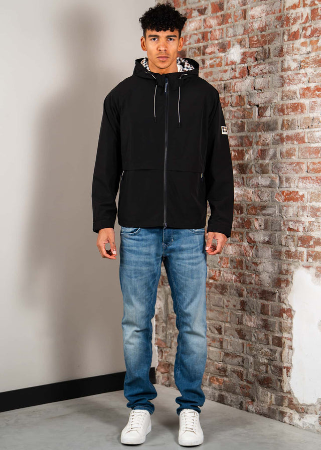 Aquascutum Jackets Shell sp hooded jacket - black