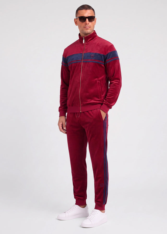 Sergio Tacchini Hosen Damarindo velour pants - tibetan red