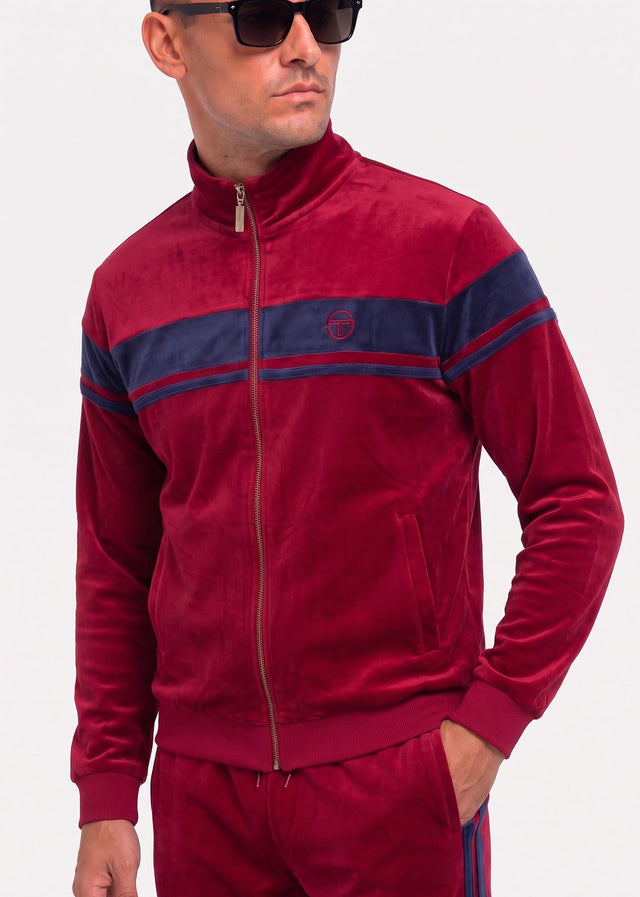 Sergio Tacchini Sweatjacken Damarindo velour tracktop - tibetan red