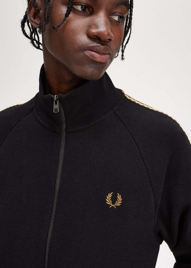 Fred Perry Vesten Chequerboard tape jacket - black