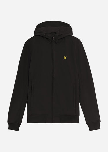 Lyle & Scott Jassen Fleece back softshell jacket - jet black