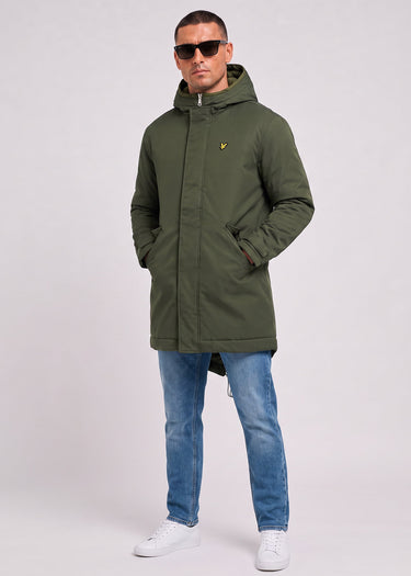Lyle & Scott Jassen Padded fishtail parka - deep depths