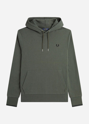 Fred Perry Hoodies Tipped hooded sweatshirt - field green