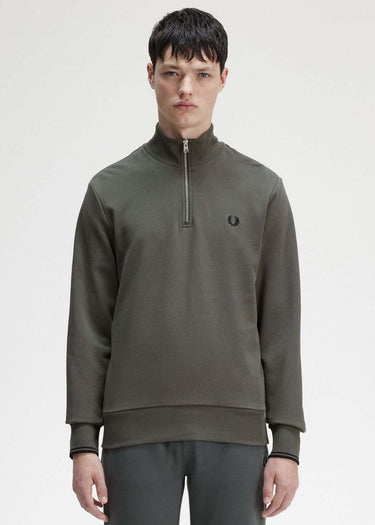 Fred Perry Truien Half zip sweatshirt - field green