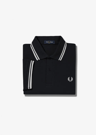 Fred Perry Polo's Twin tipped fred perry shirt - black white white