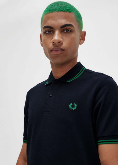 Fred Perry Polo's Twin tipped fred perry shirt - navy fp green