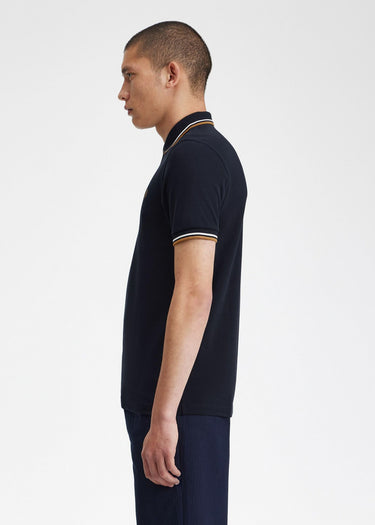 Fred Perry Polo's Twin tipped Fred Perry shirt - navy snow white shsto