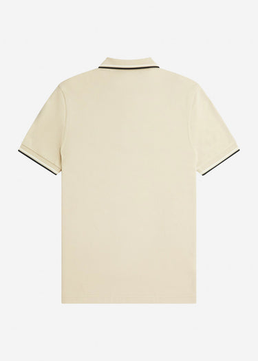 Fred Perry Polo's Twin tipped fred perry shirt - oatmeal ecru blk