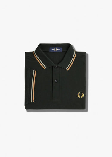 Fred Perry Polo's Twin tipped fred perry shirt - night green