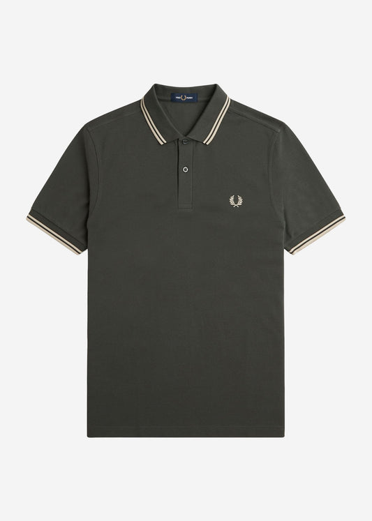 Fred Perry Polo's  Twin tipped fred perry shirt - field green oatmeal 
