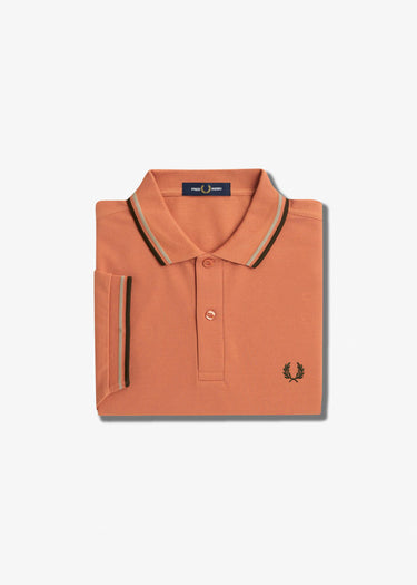 Fred Perry Polo's Twin tipped Fred Perry shirt - light rust warm green