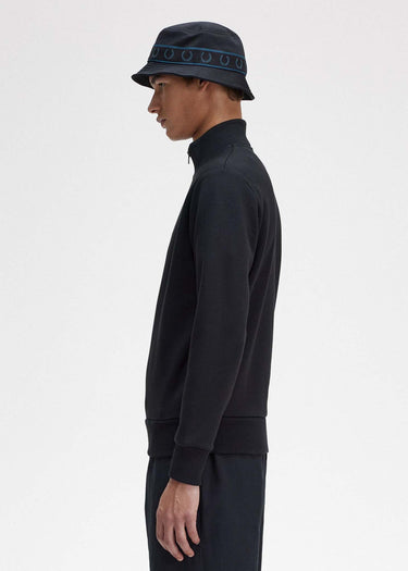 Fred Perry Truien Embroidered half zip sweat - black