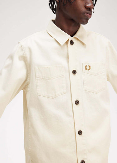 Fred Perry Overshirts Twill overshirt - ecru