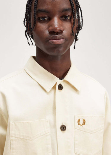 Fred Perry Overshirts Twill overshirt - ecru