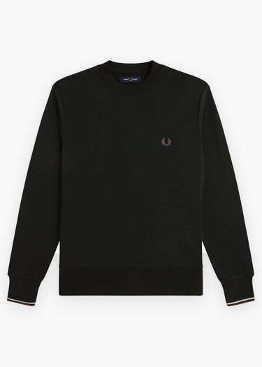 Fred Perry Truien Crew neck sweatshirt - night green dusky blue dark caramel