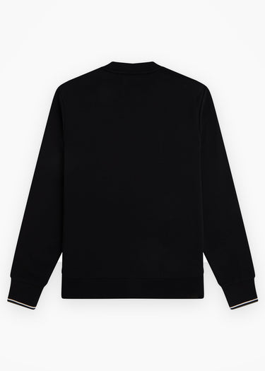Fred Perry Truien Crew neck sweatshirt - black ecru laurel wreath green