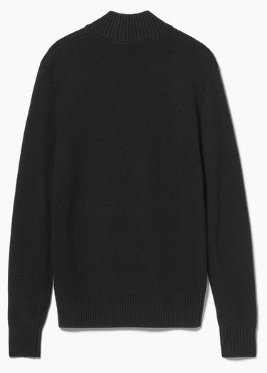 MA.Strum Pullover Sarl quarter zip sweater - black