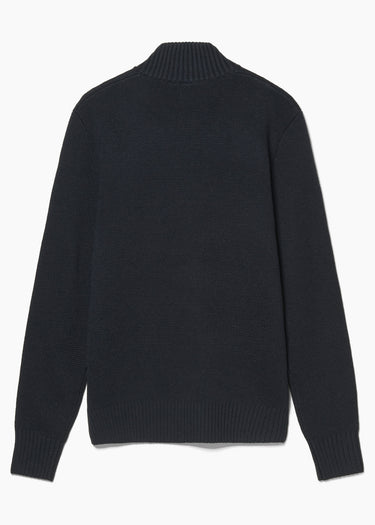 MA.Strum Pullover Sarl quarter zip sweater - dark navy