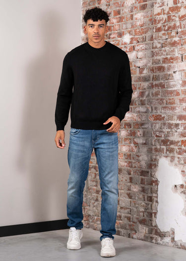 Armani Exchange Truien Wool cotton crewneck - black