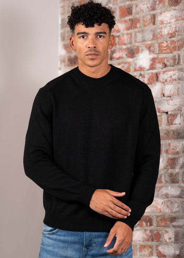 Armani Exchange Truien Wool cotton crewneck - black