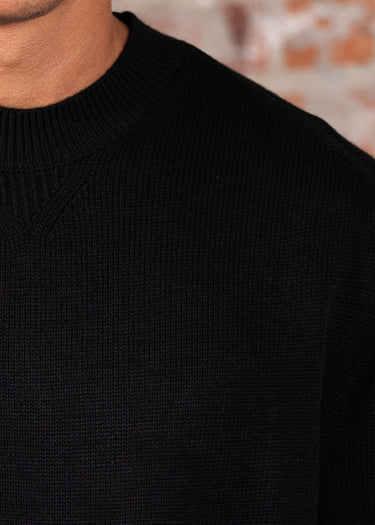 Armani Exchange Truien Wool cotton crewneck - black